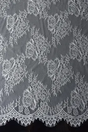 100% Nylon Panel Lace Fabric Design-B