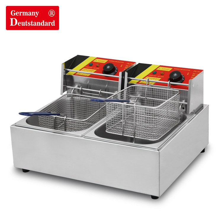 Commercial Double Tank and Basket Electric Donut Deep Fryer Waffle