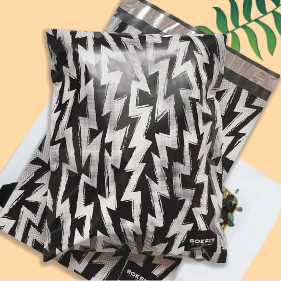 Black Poly Mailer Plastic Strong Self Seal Courier Shipping Pouch Logo Mailing Bag