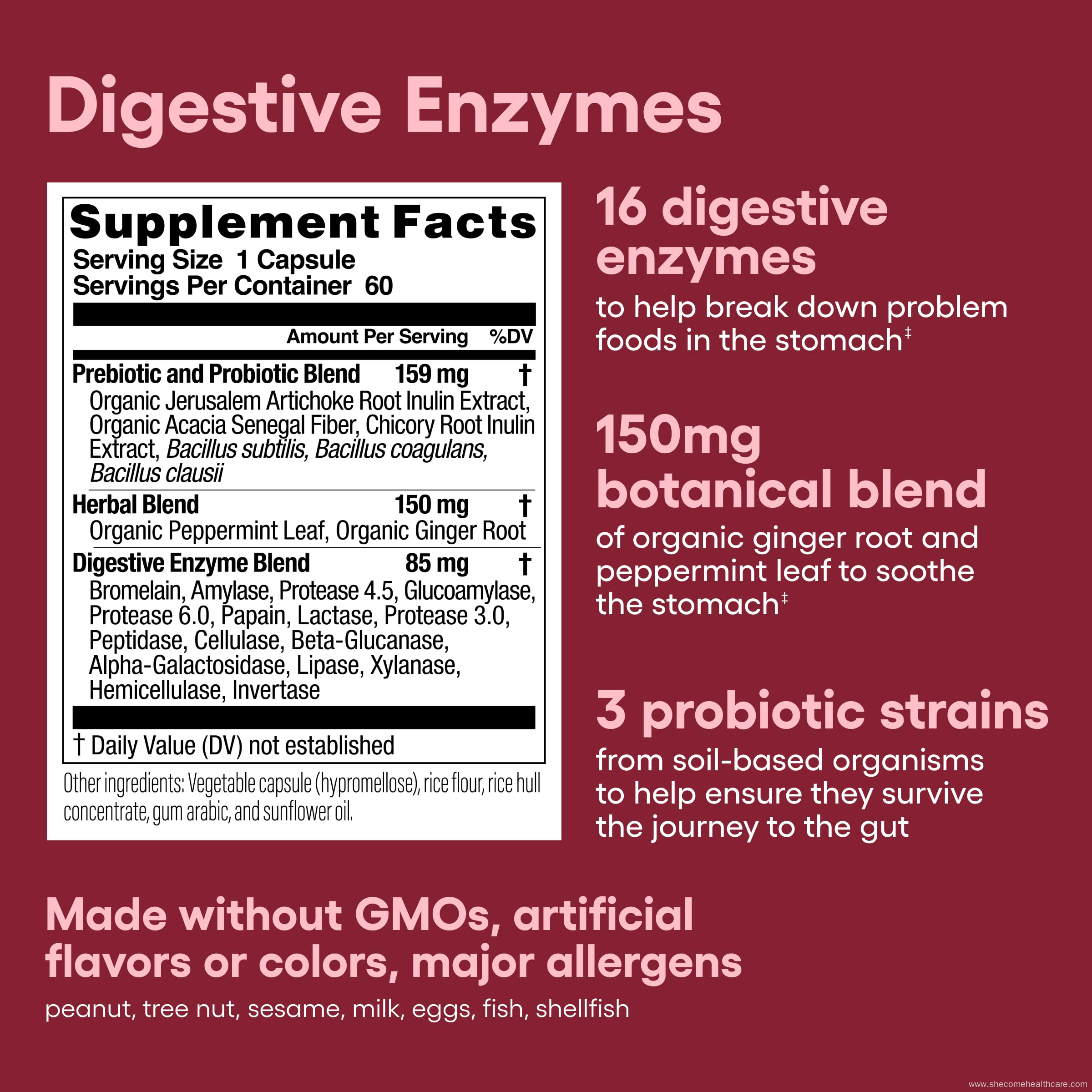 Organic Prebiotics Probiotics Capsules for Digestive Health