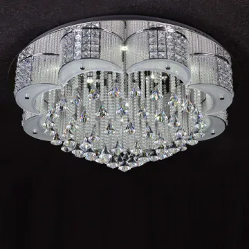 fancy crystal modern lamp stainless steel chandelier