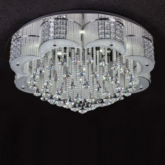 fancy crystal modern lamp stainless steel chandelier