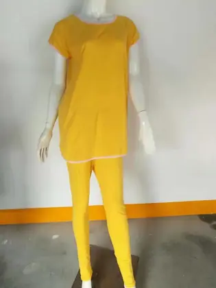 95% Cotton + 5% spandex  half sleeve pajamas