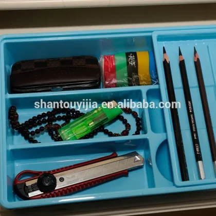 Home organization Multi-use plastic storage trays with dividers
