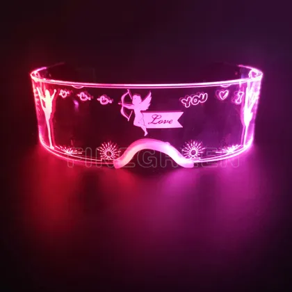 Luminous Cyberpunk Tech Glasses: LED Disco Sci-Fi Sunglasses