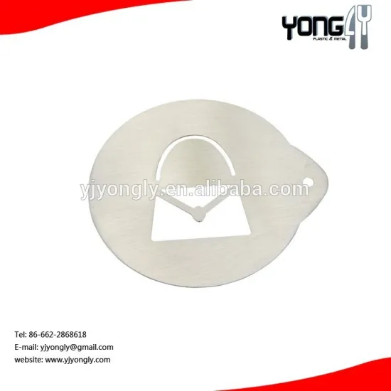 Stainless steel Cappuccino Coffee Decorating Tool handbag shape latte coffee art stencil
