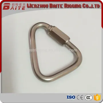 Wenzhou Delta Shaped 304 316 Stainless steel Quick Link China factory Carabiner Hardware rigging