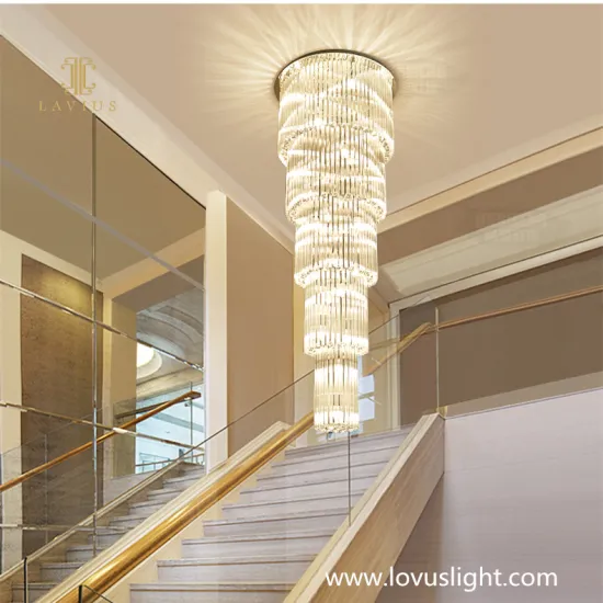 Light luxury classic hotel villa staircase chandelier hotel shopping mall custom project chandelier