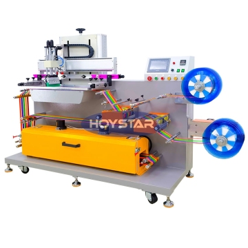 Roll to Roll Silk Screen Label Printing Machine for Satin Ribbon