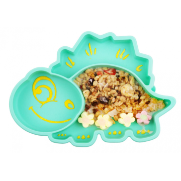 Non Slip Suction Dinosaur Silicone Baby Plates