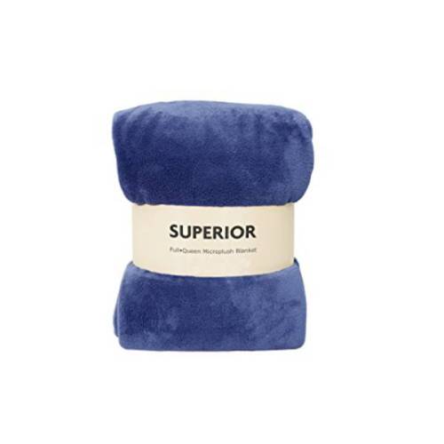 Pottery Barn Blue Snowman Fleece Blanket throw