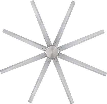 Modern Brushed Nickel Industrial Ceiling Fan - 100 Inch 6 Blade Big Ceiling Fans Prices