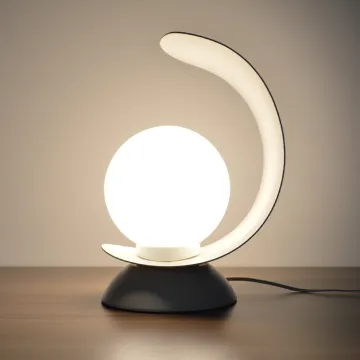 Moon Shape Led Base Lamp Dimmable Desktop Lamp Creative Room Decorative Lighting Tri-Color