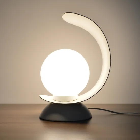 Moon Shape Led Base Lamp Dimmable Desktop Lamp Creative Room Decorative Lighting Tri-Color