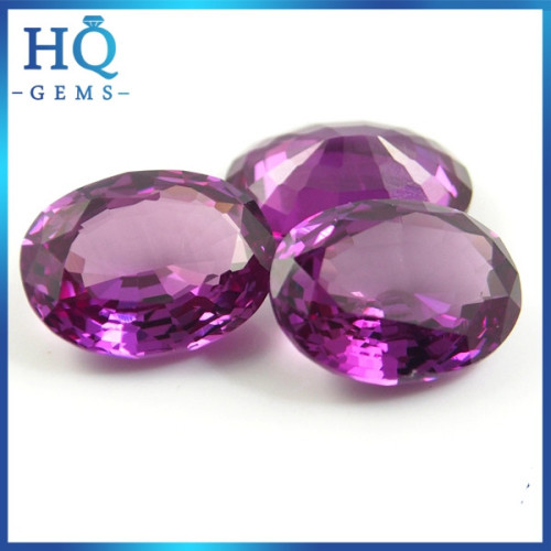 Alexandrite 46# synthetic ruby oval shape gemstone