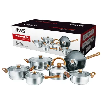 Custom Non-Stick 6-Piece Stainless Steel Cookware Set
