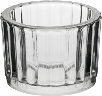 Crystal cut glass candle jar