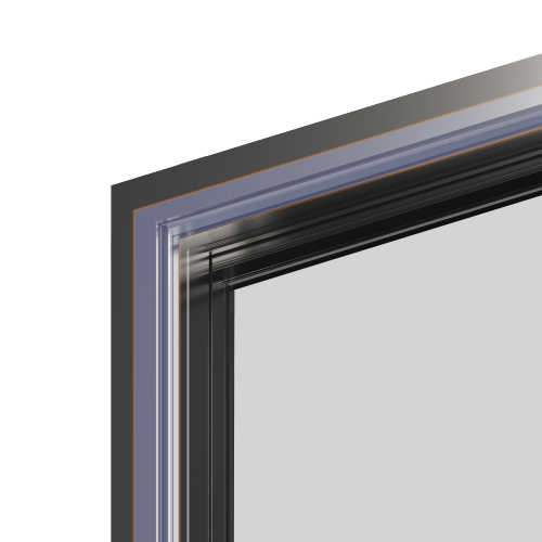 Janela deslizante de alumínio com 2 painéis Jazz Auto Lock