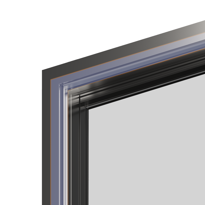 Janela deslizante de alumínio com 2 painéis Jazz Auto Lock