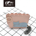 Cute cat style PU make up coin purse