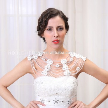 2016 New Cheap Fashion Flower Shoulder Chain With Glass Bead For Wedding 260C