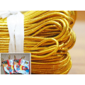 Gold metallic round elastic cord for tag