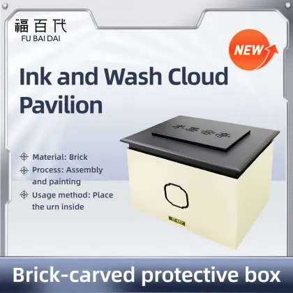 Handcrafted Cloud Pavilion Ashes Box with Traditional Design