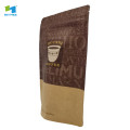 Recycled kraft paper aluminum foil stand up coffee bag