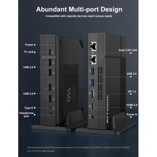 Le plus récent mini PC N5095 N5105 Ordinateur de bureau