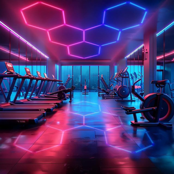 Hexagonal LED Lights for Gyms, Bars, and KTV Showrooms