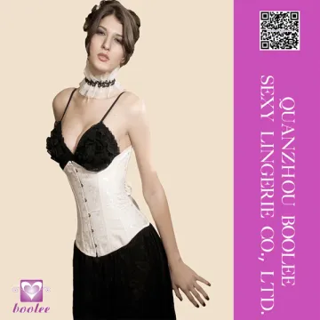 High fashion wholesale latex white underbust corset waist cincher corset
