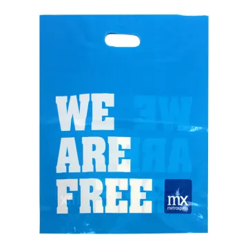 Blue Reusable Die Cut Handle Bag