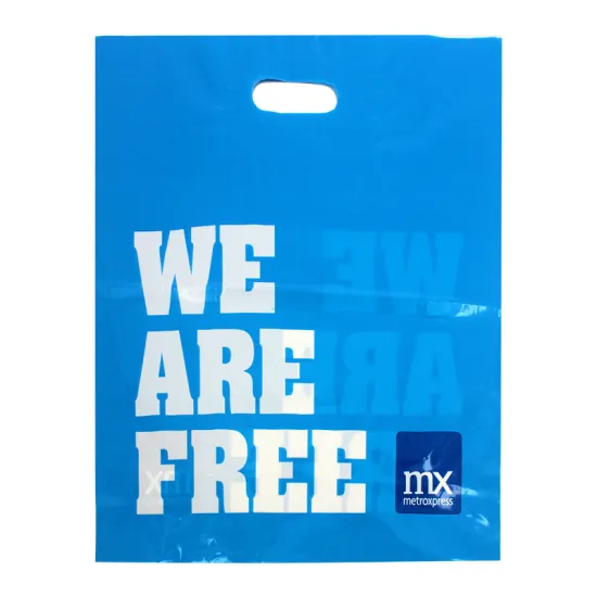 Blue Reusable Die Cut Handle Bag
