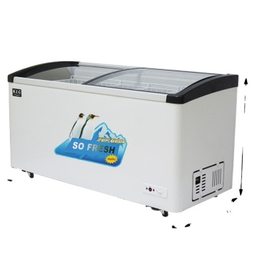 Deep Chest Island Freezer with Defrost Shovel, Full Basket, and Low-E Glass