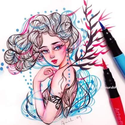 water color brush pen
