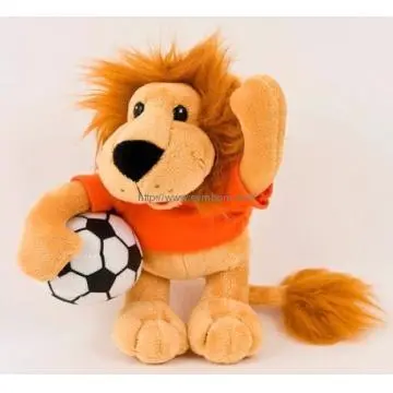Plush Lion Toy with Football