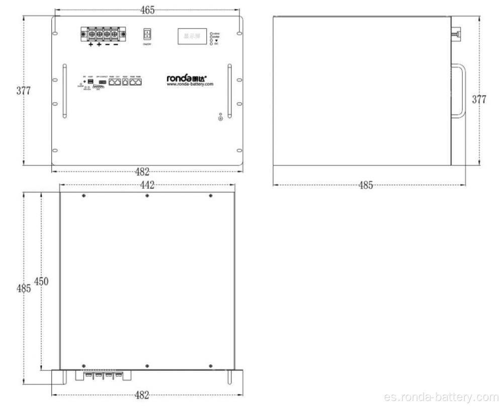 51.2V 200AH LIFEPO4 Rack de batería Almacenamiento de energía doméstica