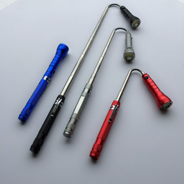 Flexible and Extendable COB LED Telescopic Flashlight with Magnetic Head Pick-up Tool