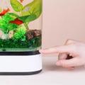 Geometría Xiaomi Mini Lazy Fish Tank Aquariums Auto-Limpieza