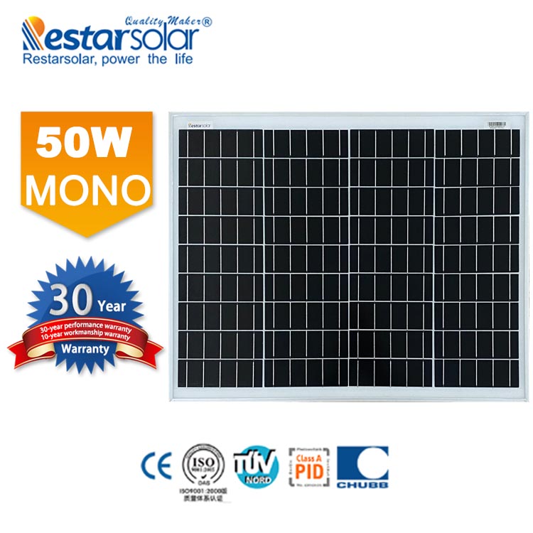 50W Mini Solar Energy Panel Perc Mono Mono
