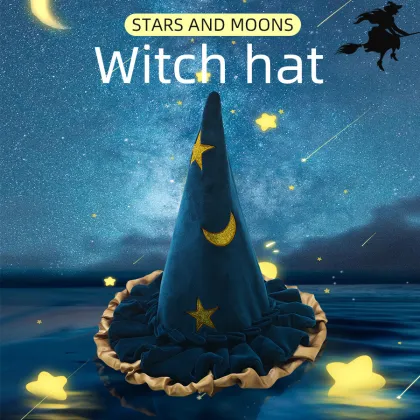 Wholesale Witch Hat Party Decorations - Blue Star Festival Hat