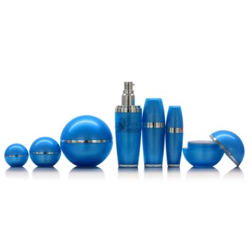 Double wall travel set packaging cream jar and pump