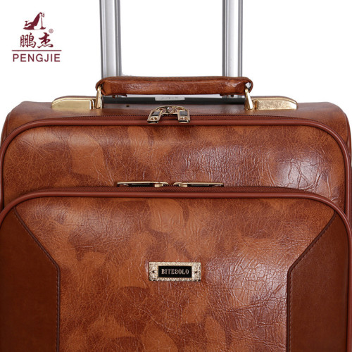 New Design Cheap Pu Leather Vantage Elegance Luggage