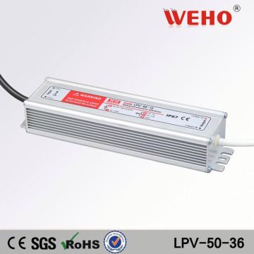 Factory outlet switch mode power supply ac-dc 50w 36v waterproof led driver