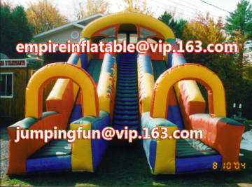 Commercial design cool dual lane inflatable medium size slide ID-SLM046