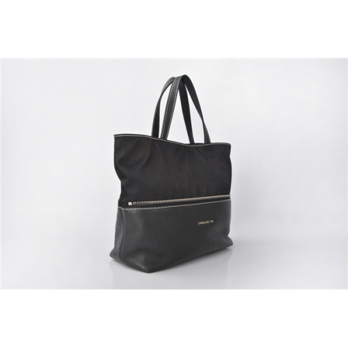 Ella Patent Tessuto Soft Nylon & Leather Tote