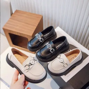 Wholesale Girls' Brown School Shoes: Leather Dress Sneakers for Children