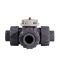 Plastic Upvc 3 Way Ball Valve Electric Actuator