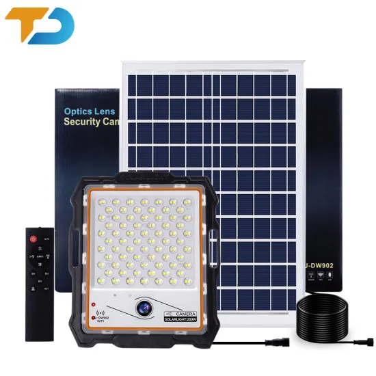 Advanced Tecdeft Stadium Solar LED Flood Light with Remote Control, 100W, Solar Security WiFi Camera & CCTV System