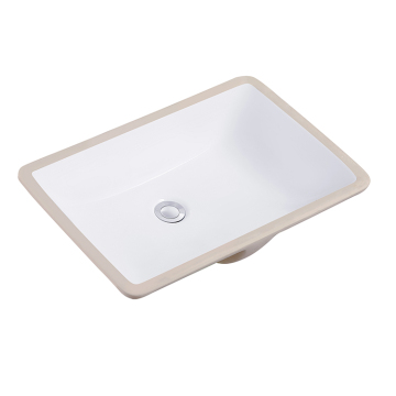 High Quality Italian White Ceramic Rectangular Vanity Bathroom Sink